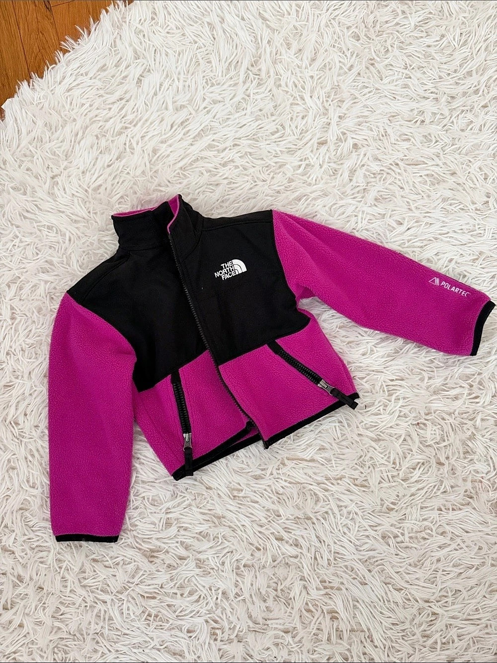 The North Face Toddler Denali Jacket Fleece Pink & Black